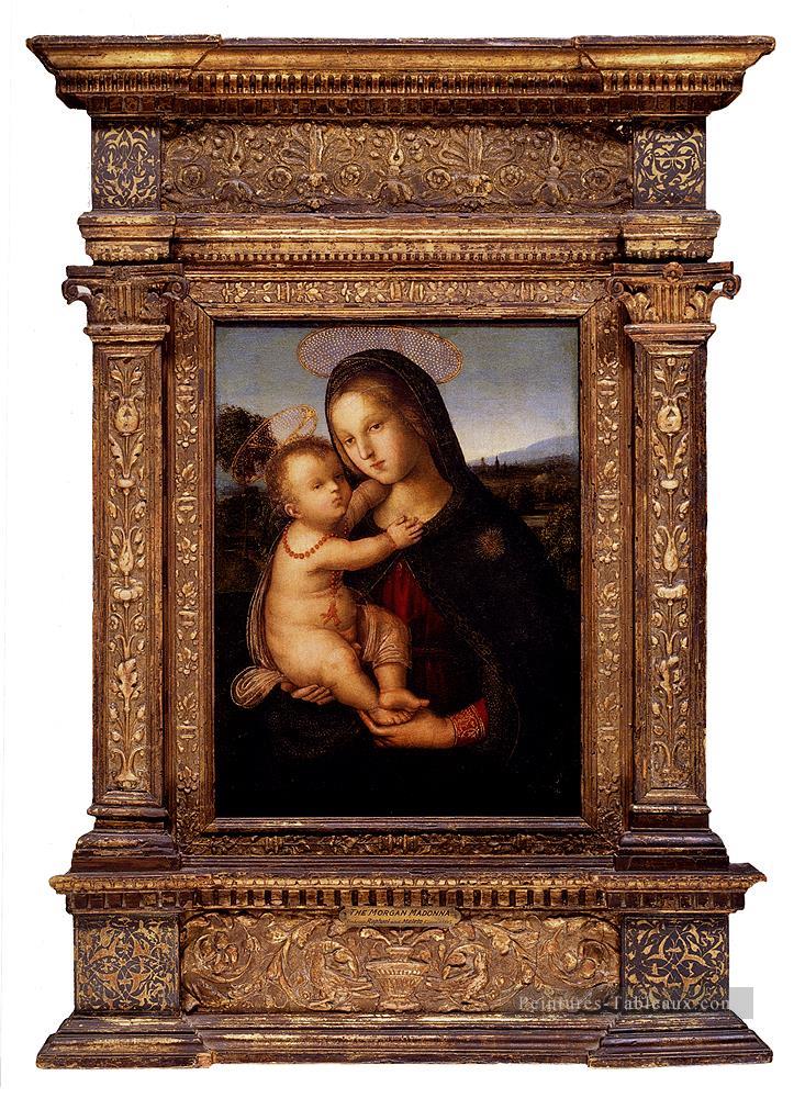 Di Betto La Vierge à l’Enfant Avant Un Paysage Renaissance Pinturicchio Peintures à l'huile